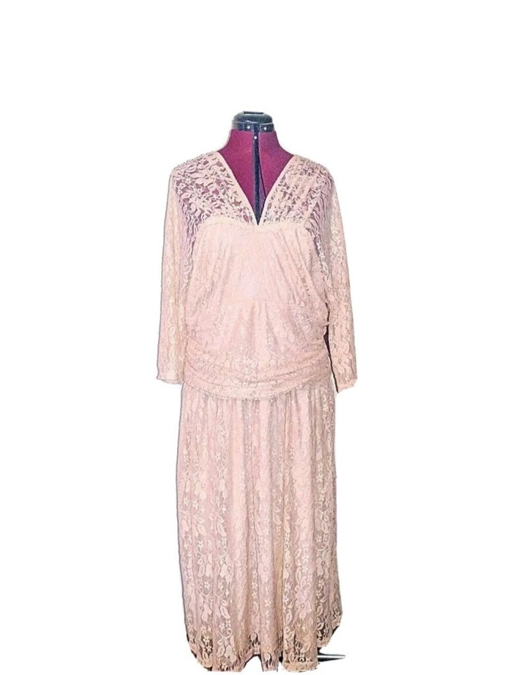 Kiyonna Swinging Symphony Lace Dress 2X Peach Blush Party Cocktail Women